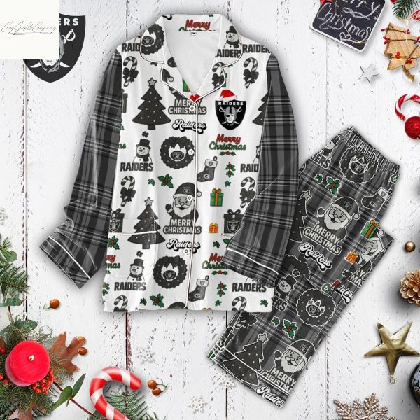Las Vegas Raiders Merry Christmas Gifts Pajamas Set