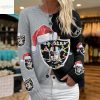 Las Vegas Raiders Santa Hat Christmas Cardigan Jacket