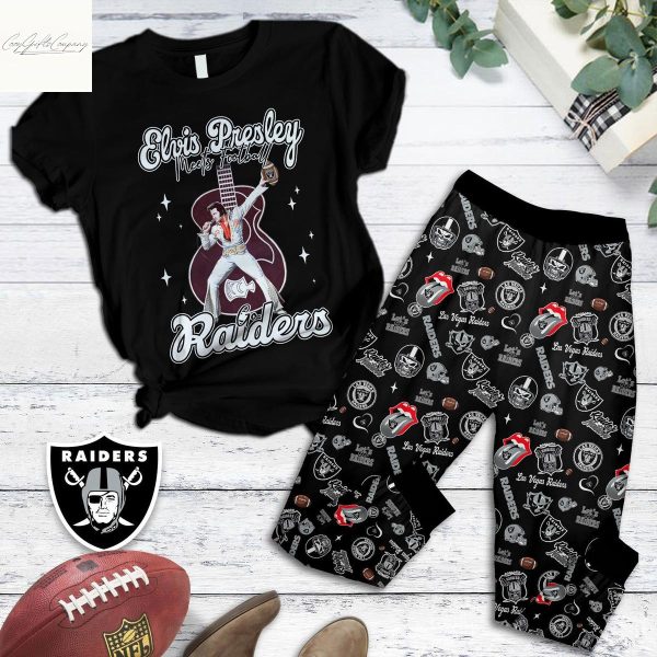 Las Vegas Raiders x Elvis Presley Pajamas Set