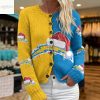 Los Angeles Chargers Santa Hat Christmas Cardigan Jacket