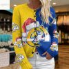 Los Angeles Rams Santa Hat Christmas Cardigan Jacket