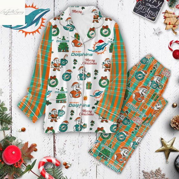 Miami Dolphins Merry Christmas Gifts Pajamas Set