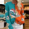 Miami Dolphins Santa Hat Christmas Cardigan Jacket