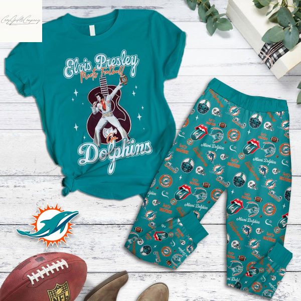 Miami Dolphins x Elvis Presley Pajamas Set