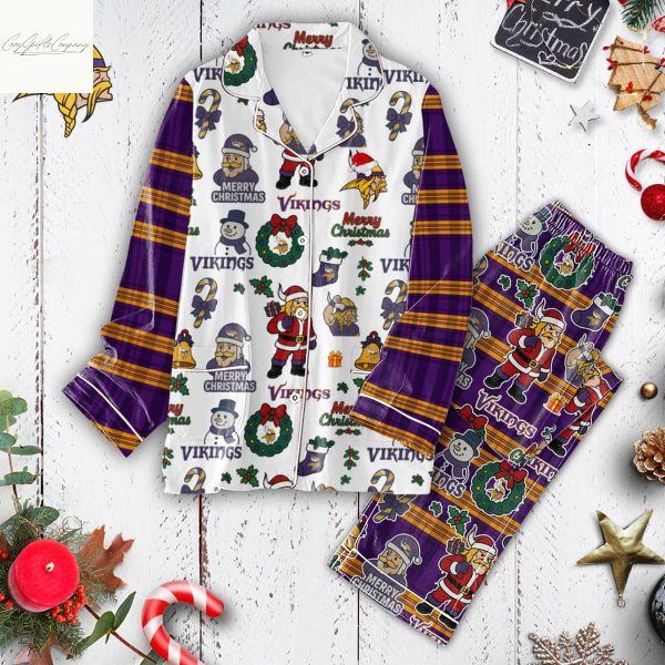 Minnesota Vikings Merry Christmas Gifts Pajamas Set