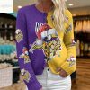 Minnesota Vikings Santa Hat Christmas Cardigan Jacket