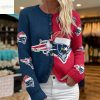 New England Patriots Santa Hat Christmas Cardigan Jacket