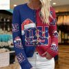 New York Giants Santa Hat Christmas Cardigan Jacket