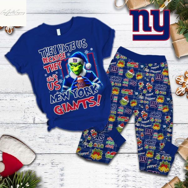 New York Giants They Hate Us Because They Ain’t Us Grinch Pajamas Set