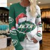 New York Jets Santa Hat Christmas Cardigan Jacket
