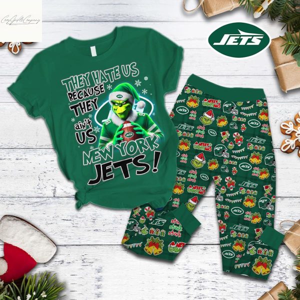 New York Jets They Hate Us Because They Ain’t Us Grinch Pajamas Set