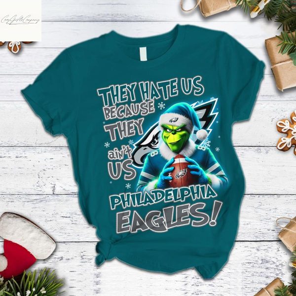 Philadelphia Eagles They Hate Us Because They Ain’t Us Grinch Pajamas Set