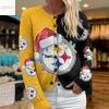 Pittsburgh Steelers Santa Hat Christmas Cardigan Jacket