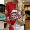 San Francisco 49ers Santa Hat Christmas Cardigan Jacket
