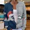 Seattle Seahawks Santa Hat Christmas Cardigan Jacket