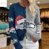 Seattle Seahawks Santa Hat Christmas Cardigan Jacket