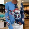 Tennessee Titans Santa Hat Christmas Cardigan Jacket