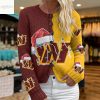 Washington Commanders Santa Hat Christmas Cardigan Jacket