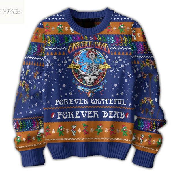 Grateful Dead Forever 60 Years Christmas Ugly Sweater