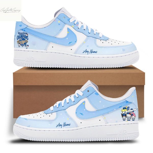 Hello Kitty x Los Angeles Dodgers World Series Champions 2025 Air Force 1 Shoes