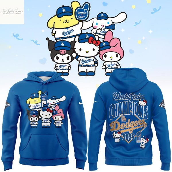Hello Kitty x Los Angeles Dodgers World Series Champions 2025 Hoodie Shirt