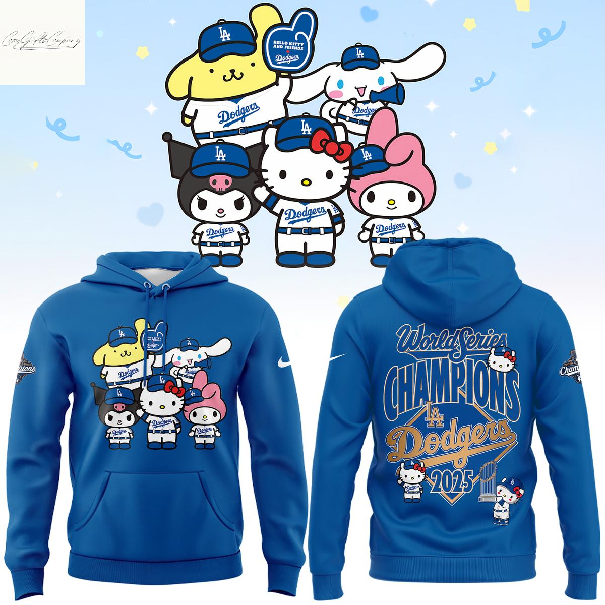Hello Kitty x Los Angeles Dodgers World Series Champions 2025 Hoodie Shirt Hello Kitty x Los Angeles Dodgers World Series Champions 2025 Hoodie Shirt