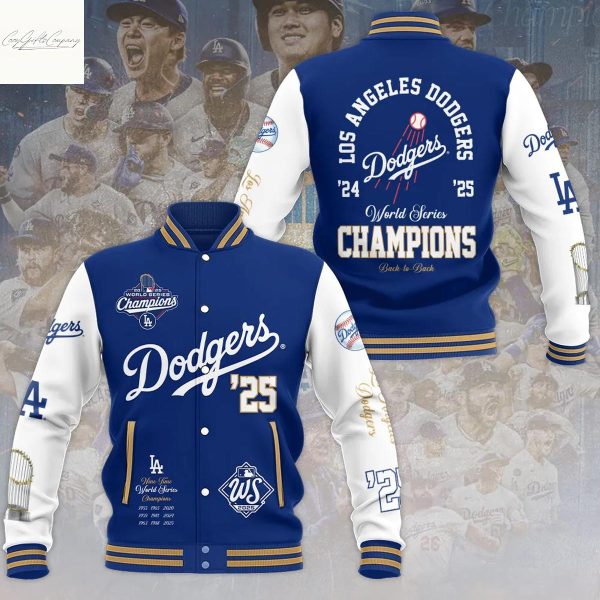 Los Angeles Dodgers Back 2 Back World Series Champions Baseball Jacket