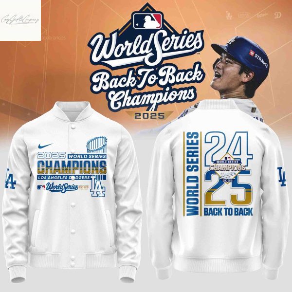 Los Angeles Dodgers Back To Back 2025 World Series Baseball Jacket