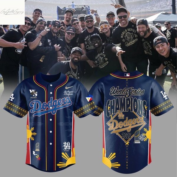 Los Angeles Dodgers Back To Back Champions Filipino Heritage 2025 Jersey
