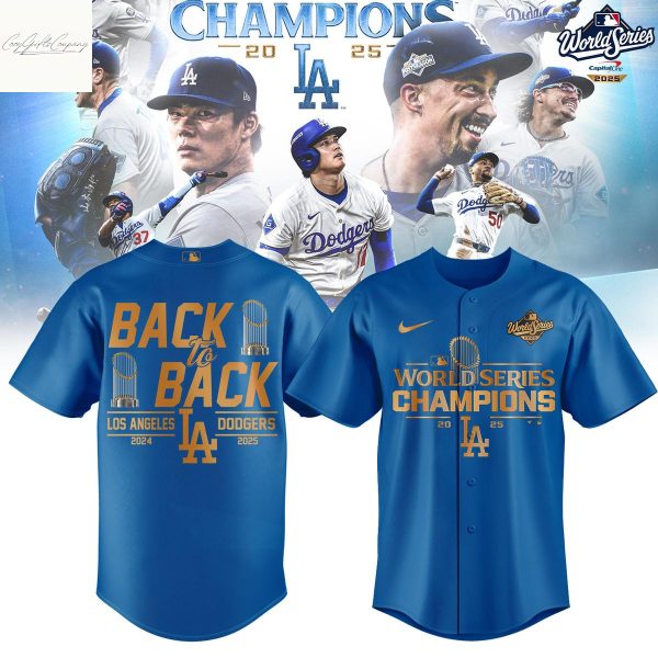 Los Angeles Dodgers Back To Back Champions Jersey