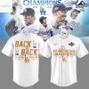 Los Angeles Dodgers Back To Back Champions Jersey