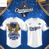 Los Angeles Dodgers Mascot Hug The Tropy World Series Champions 2025 Jersey