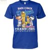 Los Angeles Dodgers Snoopy Back 2 Back Champions T Shirt