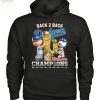 Los Angeles Dodgers Snoopy Back 2 Back Champions T Shirt