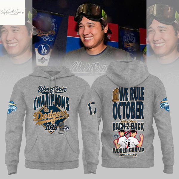 Los Angeles Dodgers We Rule October Back 2 Back Ohtani And Yamamoto Hoodie Shirt