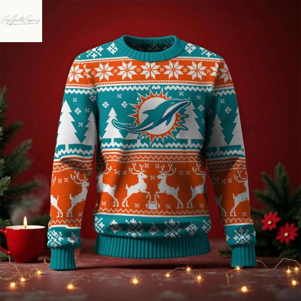 Miami Dolphins 2025 Christmas New Ugly Sweater